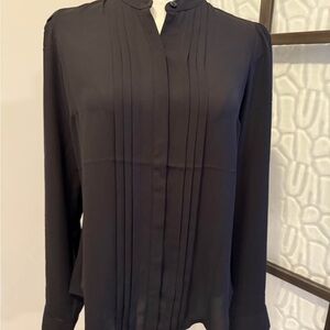 NWT - Express Black Pleated Relaxed Portofino Shirt